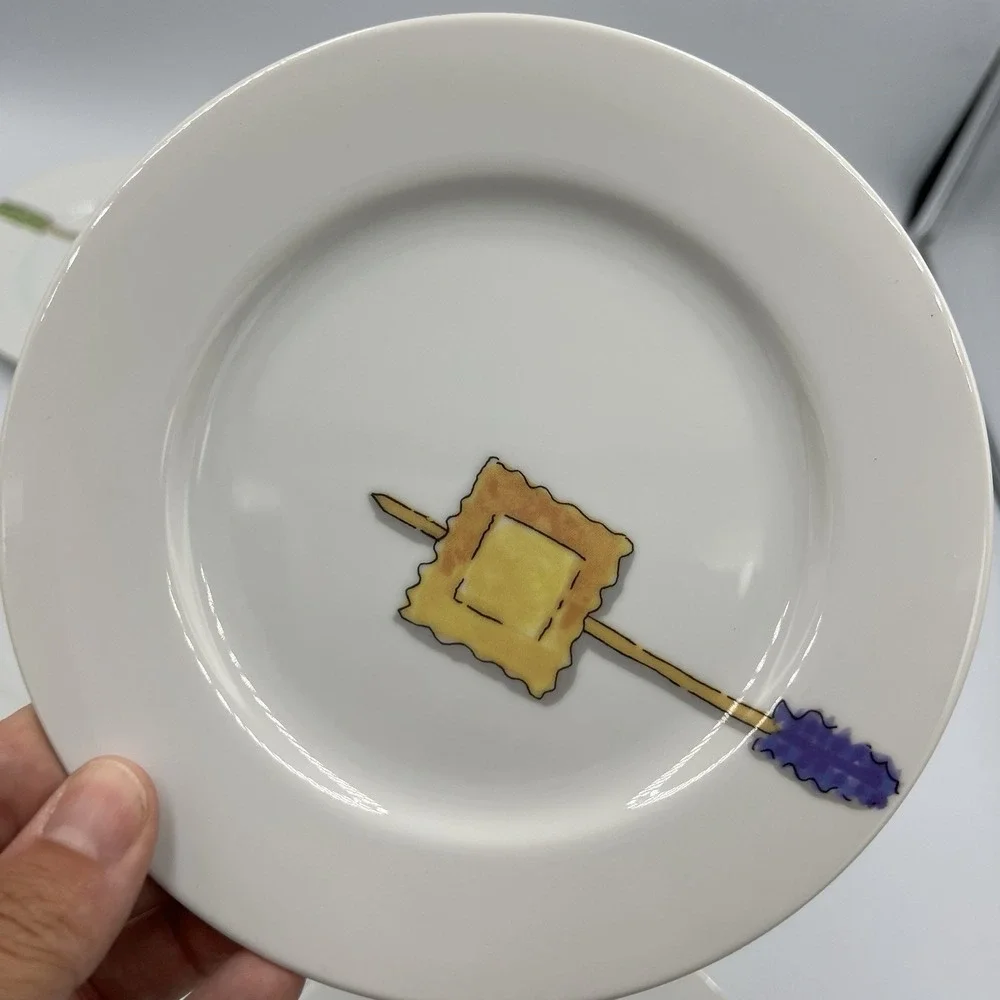 Crate & Barrel Tidbits Set of 6‎ Appetizer Plates 6½